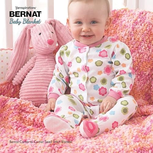 Bernat BABY BLANKET BB White Yarn - 1 Pack of 10.5oz/300g - Polyester - #6 Super Bulky - 220 Yards - Knitting/Crochet thumbnail 4