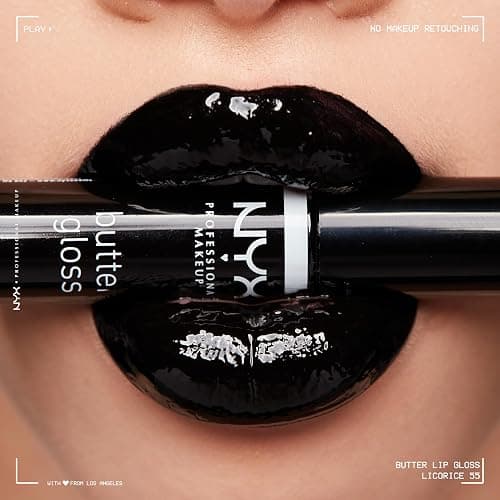 NYX PROFESSIONAL MAKEUP Butter Gloss, Non-Sticky Lip Gloss - Licorice (Black) thumbnail 4