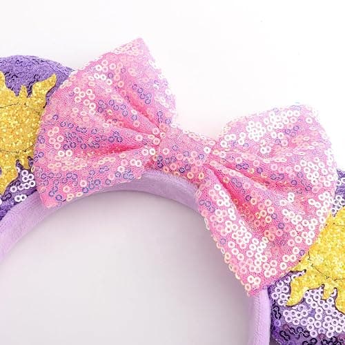 DRESHOW Oreilles de Souris Arc Bandeaux Paillettes Décoration de Fête Cosplay Costume pour Filles et Femmes thumbnail 4