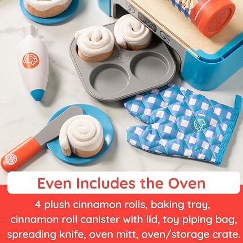 Fat Brain Toys Pretendables Cinnamon Roll Set, Pretend Play Food Sets for Kids Kitchen, Imaginative Play Kitchen Food for Ages 3 to 7 thumbnail 5
