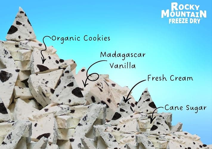 Freeze Dried Ice Cream – Cookies and Cream Ice Cream That Doesn’t Melt – Shelf-Stable Creamy Treat – Rocky Mountain Freeze Dry (1 OZ, Cookies and Cream) thumbnail 2