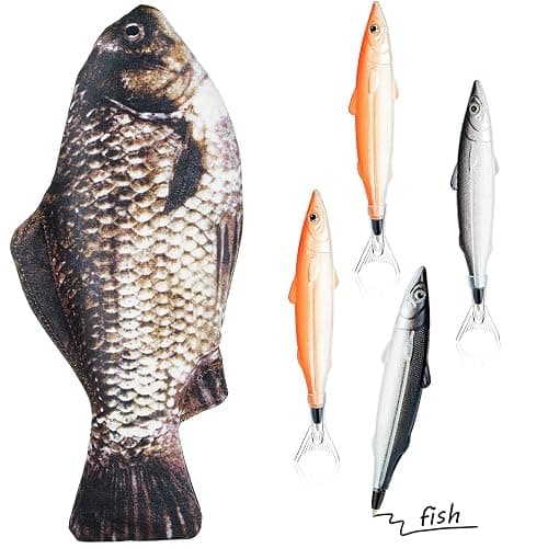 Outus Fish Shaped Pencil Case with Padded Foam Lining and Cute Fish Pens - Image 1