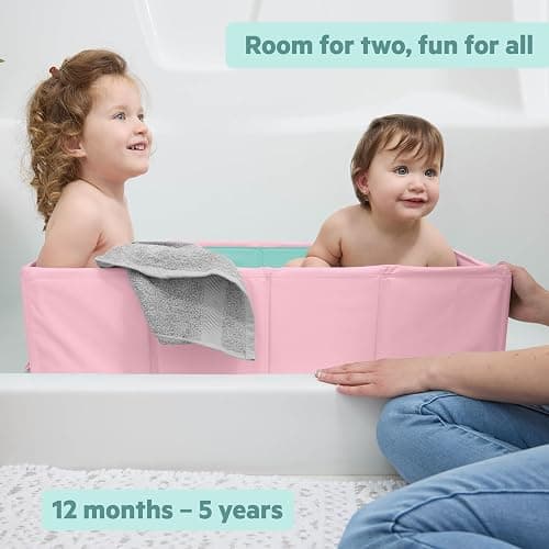 Disney Baby Minnie Mouse Tuckaway Toddler Folding Tub, Converts Shower to Bathtub, Folds to Store, Easy to Clean, Portable Baby Bathtub for Travel, 12M-5Y thumbnail 6