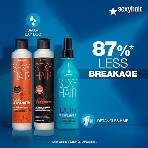SexyHair Healthy Tri-Wheat Leave-In Conditioner | Up to 90% Better Detangling | Reduces Breakage | Moisture, Smoothness, and Shine thumbnail 5