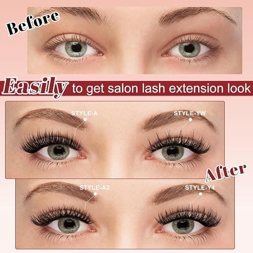 Higu clace Magnetic-Eyelashes with Applicator 4 Pairs Magnetic-Lashes Natural Look Wispy Magnet Lashes Easy to Wear and Remove（DJCX-A01) thumbnail 4