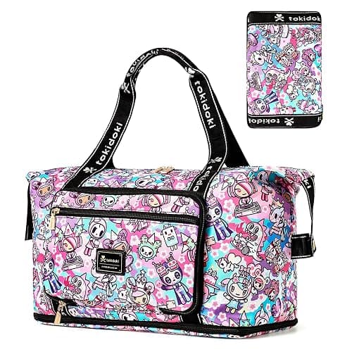 tokidoki Travel Duffle Bag,Carry-On Weekender Bag with Toiletry Bag | 40L Large Capacity，Adjustable Shoulder Strap, Front Zip Pockets,Waterproof overnight bag for gym, sports, hospital stays - Image 1