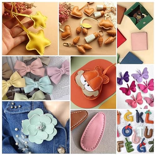18 Pieces Faux Leather Sheets, 8×12 inches Rainbow Soft Leather Fabric Colourful Sheets Suitable for Making Bows, Leather Earrings, Hair Accessories DIY Projects thumbnail 7