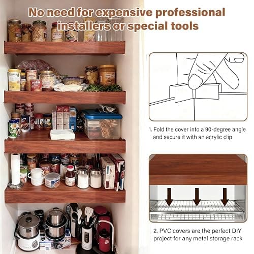 Wire Rack Covers, 32*12 Inch Shelf Covers for wire Shelving, Easy to Cut Closet Wires Shelf Cover-0.31 inch Thick(Not Wood) Moisture Resistant Durable Shelves Cover, Easy Install for Pantry, Kitchen thumbnail 4