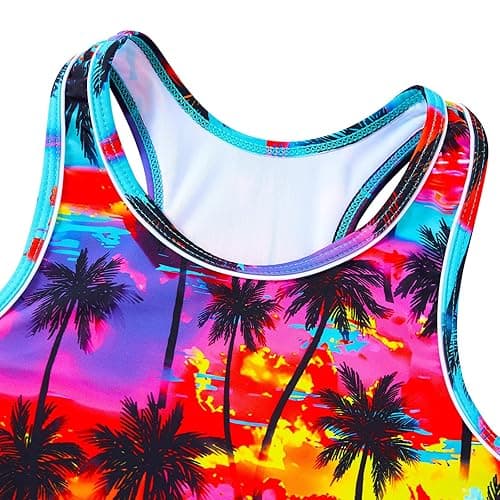 Belovecol Girls Swimsuits Two Piece Tankini Bathing Suits Boyshort Summer Beach Rash Guard Swimwear for 4-15T thumbnail 3