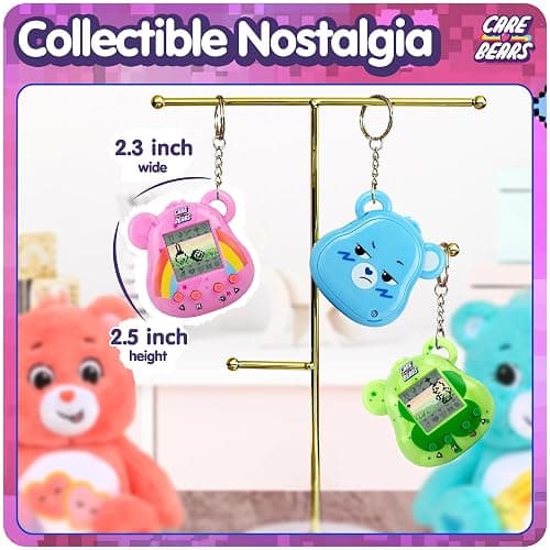 Care Bears Digital Pet - Cheer Bear Nano Pet with Care Features, 1.4” Inch Screen, Handheld Interactive Virtual Pets for Kids, Collectible Electronic Toy, Battery Included thumbnail 5