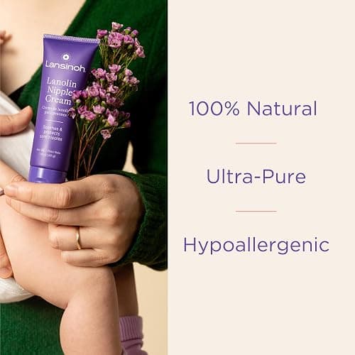 Lansinoh Lanolin Nipple Cream Safe for Breastfeeding Baby, 100% Natural Nipple Butter for Mom, Breastfeeding Essentials, 1.41 Ounces thumbnail 4