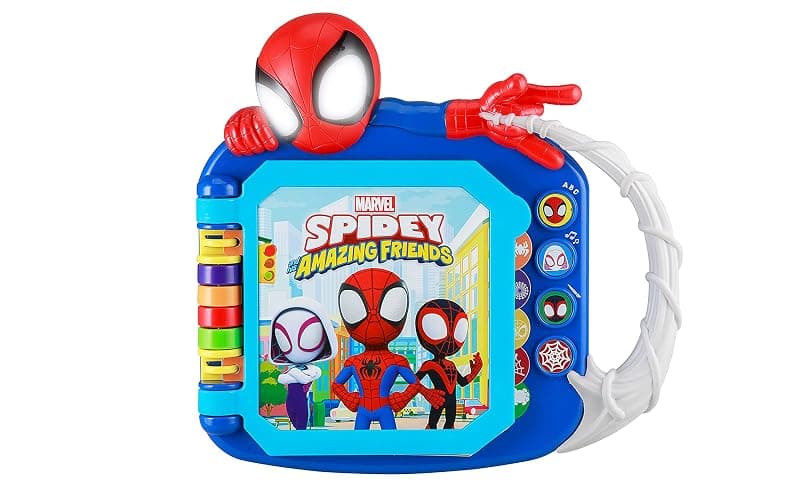 eKids Spidey and His Amazing Friends Book, Toddler Toys with Built-in Preschool Learning Games, Educational Toys for Fans of Spiderman Toys and Gifts (Styles May Vary) - Image 1