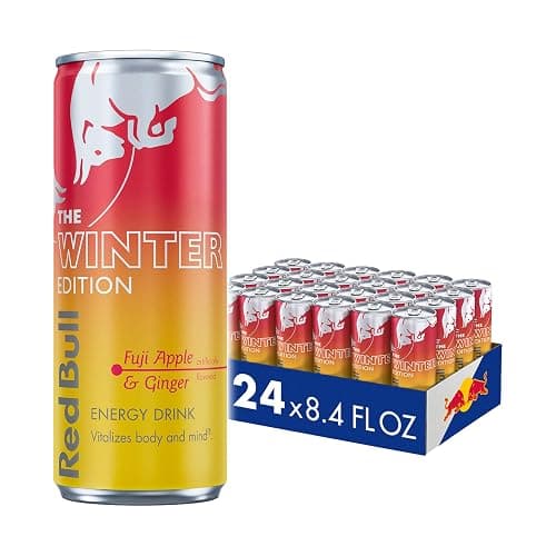 Red Bull Fuji Apple and Ginger Winter Edition Energy Drink, with 80mg Caffeine plus Taurine & B Vitamins, 8.4 Fl Oz, Pack of 24 Cans - Image 1
