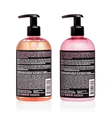 tgin Rose Water Shampoo + Conditioner Duo for Curly, Coily and Wavy Hair, Sulfate Free, with Rose Water, Acai Berries, Nourishes and Detangles Dry, Color Treated Hair, 13 oz thumbnail 2