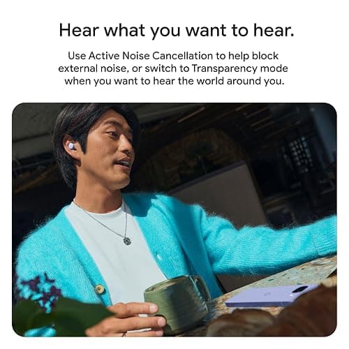 Google Pixel Buds 2a - Wireless Bluetooth Earbuds with Active Noise Cancellation and Transparency Mode - Lightweight, Comfortable Fit - 20-Hour Battery - Water Resistant - Built for Gemini - Hazel thumbnail 4