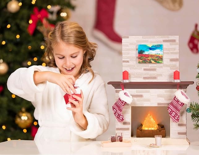 Our Generation – 18-inch Doll Accessories – Dollhouse Furniture – Fireplace & Christmas Tree – Holiday Decor Set – Pretend Play 3+ Years – Holiday Celebration thumbnail 2