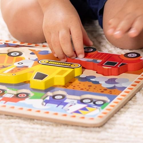 Melissa & Doug Construction Vehicles Wooden Chunky Puzzle (6 pcs) - FSC Certified thumbnail 8