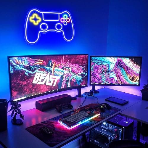Kavaas Gamer Neon Sign, Game Controller LED Sign for Gaming Room Decor - Game Neon Sign for Teen Boy Room Decor - Best Gamer Gifts for Boys, Kids thumbnail 3