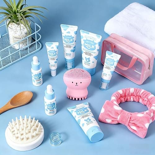 12PCS Milk Skin Care Set for Kids & Teens, 12 IN 1 Moisturizing Milk Skincare for Girls 10-12, Skincare for Kids Age 8-12, Birthday Gifts for Teen Girls, Face Care Kit, Korean Skin Care thumbnail 9