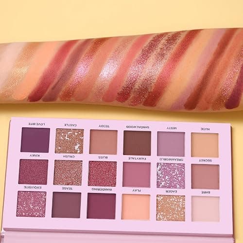 UCANBE Professional 18 Colors Aromas Nude Eyeshadow Palette Long Lasting Multi Reflective Shimmer Matte Glitter Pressed Pearls Eye Shadow Makeup Pallet Kit - Aromas thumbnail 5