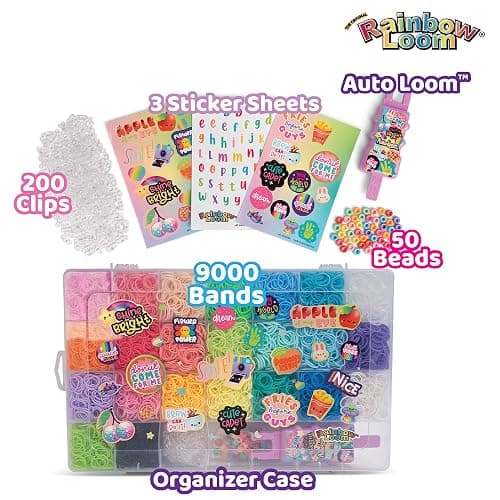 Rainbow Loom: 9,000 Bands AutoLoom Creation Case with 50 Beads & 3 Sticker Sheets – DIY Bracelet & Jewelry Making Kit for Kids 7+ thumbnail 3