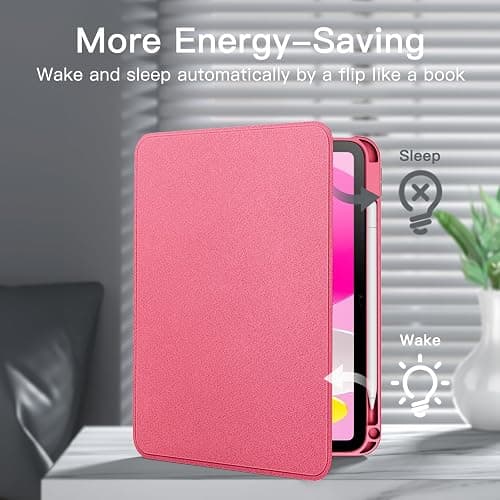 JETech Case for iPad (A16) 11th/10th Generation (2025/2022) with Pencil Holder, Slim Folio Stand Protective Tablet Cover, Multi-Angle Viewing (Pink) thumbnail 5