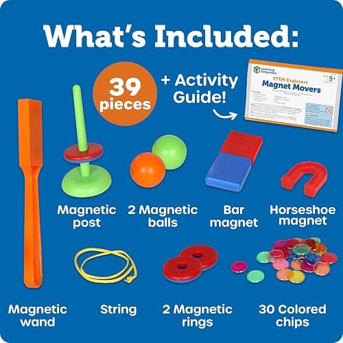 Learning Resources STEM Explorers -Ages 5+,39 Pieces, Magnet Movers, Critical Thinking Skills, STEM Certified Toys, Magnets Kids,Magnet Set thumbnail 6