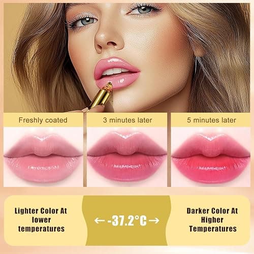 Color Changing Lipstick, PH Lipstick Color Changing, PH Adjusting Lip stick, Clear Lip stick That Changes Color, Long Lasting Moisturizing Tinted Lip Balm, Non-Sticky Formula, Mothers Day Gifts (1pcs) thumbnail 2