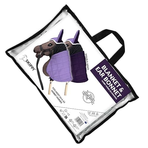 SKIPPI Hobby Horse Blanket and Ear Bonnet - Lilac and Plum, Hobby Horse Accessories thumbnail 7