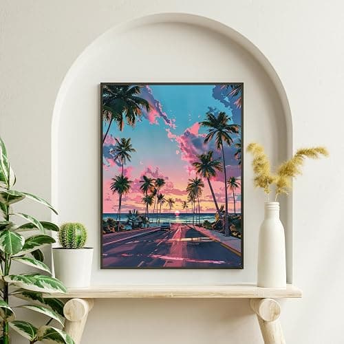 ILYUFO Diamond Art Kits for Adults Sunset Road DIY Diamond Painting | Crafts for Home Wall Decor, Ideal Gifts for Art Lovers 12×16inch thumbnail 2