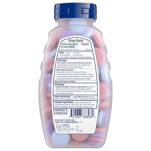TUMS Extra Strength Assorted Berries Antacid Tablets for Heartburn Relief, 96 count thumbnail 14