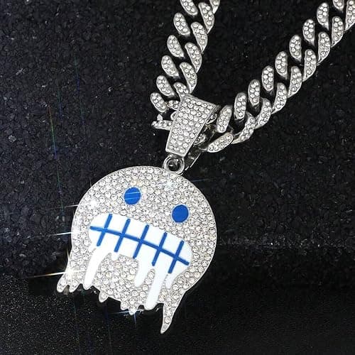 EDINGM Miami Cuban Link Chain for Men, Gold/Silver Plated Diamond Necklace, Iced Out Hip Hop Jewelry Gift thumbnail 4