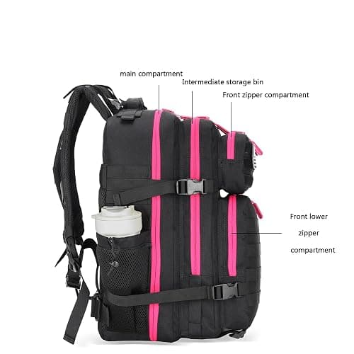 Lovelinks21 45L Tactical Assault Backpack 3 day assault pack with Molle Waterproof backpack Rucksack for Tactical Backpacks (Black Rose) thumbnail 4