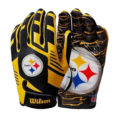 WILSON NFL Stretch Fit Football Gloves – Youth and Adult Sizes thumbnail 3