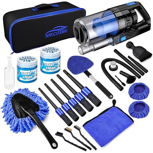 17pcs Car Detailing Kit Interior Cleaner, Car Interior Cleaning Kit with Handheld Car Vacuum, Car Detailing Brushes, Windshield Cleaning Tool, Car Cleaning Supplies, Car Accessories for Men, Women - Image 1