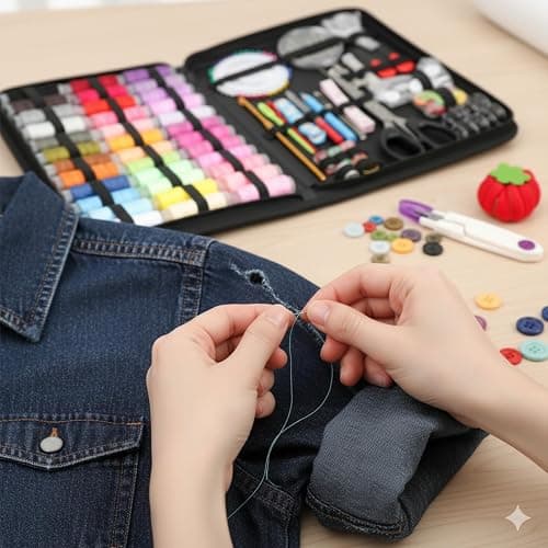 Forypretty Sewing Kit for Adults, 240 PCS Needle and Thread Kit for Sewing with Tailor Scissors & Accessories, 43 XL Thread Spools, Travel Sewing Kit for Beginners,2026 Christmas Gifts for Mom Grandma thumbnail 7