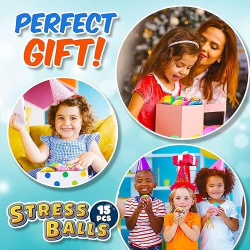 Hapitoys Sensory Stress Balls Fidget Toys for Kids and Adults - Sensory Squishy Balls Set, Anxiety Relief Calming Tool - Fidget Stress Toys for Autism & ADD/ADHD - 15 Pack thumbnail 5