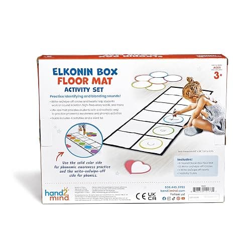 hand2mind Elkonin Box Floor Mat Activity Set, Phonemic Awareness, Ages 3+ | Phonics Games, Science of Reading Classroom Materials, Gross Motor Toys, Kids Active Play, Preschool Classroom Must Haves thumbnail 7