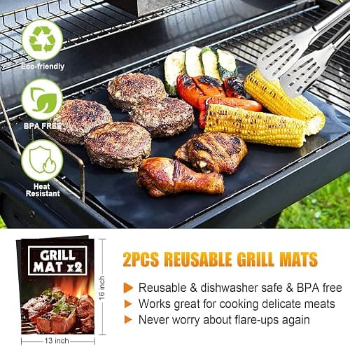 Cifaisi BBQ Grill Accessories Set, 38Pcs Stainless Steel Grill Tools Grilling Accessories with Aluminum Case, Thermometer, Grill Mats for Camping/Backyard Barbecue, Grill Set for Men Women thumbnail 6