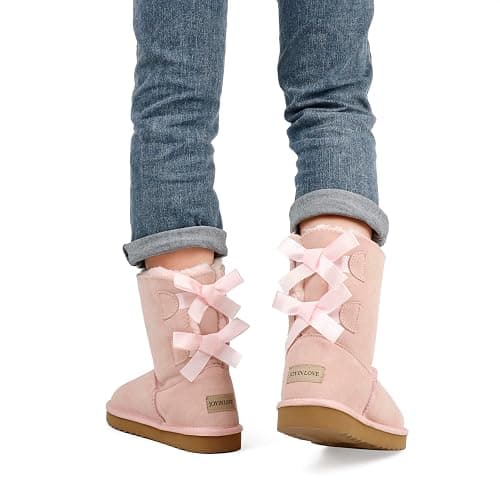 JOY IN LOVE Women's Snow Boots for Winter Mid-Calf high Back Bows thumbnail 5