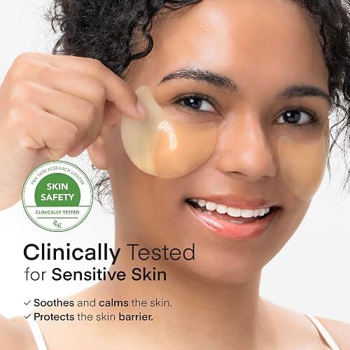 Patchs Yeux Anti-Cernes Korean Skincare: Masque Gel Sous les Yeux à la Vitamine C, Niacinamide, Acide Tranexamique, Caféine & Acide Hyaluronique - Éclat, Anti-Poches & Anti-Rides, 60 Patchs Hydrogel thumbnail 4