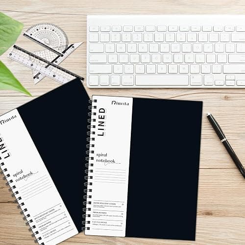 Rinrda Large Lined Notebook Spiral Notebook 8.5" x 11" 8 Pack LINED Notebook 7mm Ruled Hardcover Notebook 120 Pages 100 GSM Thick Paper Notebook Hardcover Journal for School, Office,Study and Notes thumbnail 2