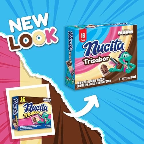 NUCITA Trisabor, Creamy Chocolate, Vanilla & Strawberry Candy, 7.9 Oz (Pack of 1) thumbnail 4