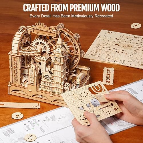 ROKR 3D Wooden Puzzles for Adults,Marble Travel London,431Piece 3D Puzzles,Marble Run Gift for Adults thumbnail 6