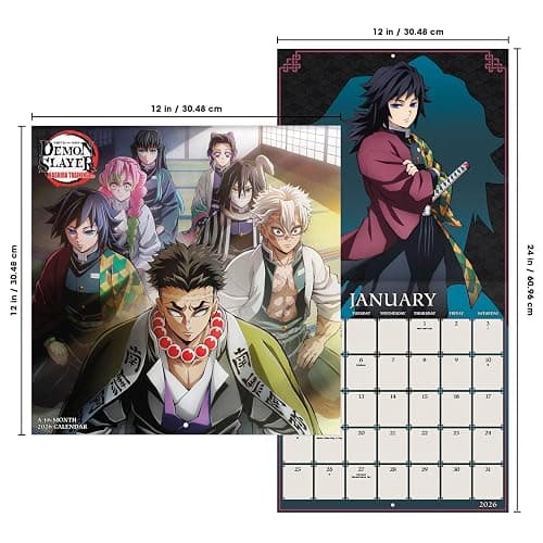 2026 Demon Slayer: Kimetsu no Yaiba Wall Calendar thumbnail 7