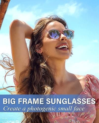 Myiaur Polarized Sunglasses for Women, Square Mirrored Trendy Shades with UV Protection Reduce Glare Sun Glasses thumbnail 2