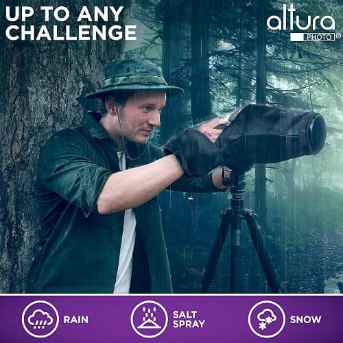Altura Photo Professional Waterproof Camera Rain Cover for Canon Nikon Sony DSLR & Mirrorless Cameras and Lenses, Photography Camera Accessories thumbnail 7