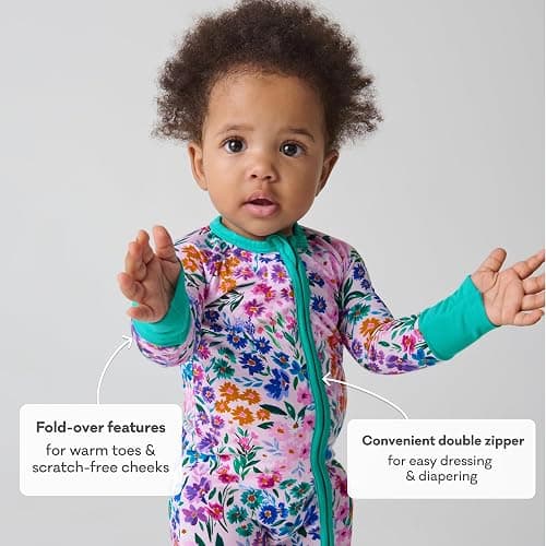 Little Sleepies Pajamas for Baby Boys & Girls, Viscose from Bamboo Baby Pajamas, Preemie & Newborn Sleepers, 2-Way Zipper PJs thumbnail 6