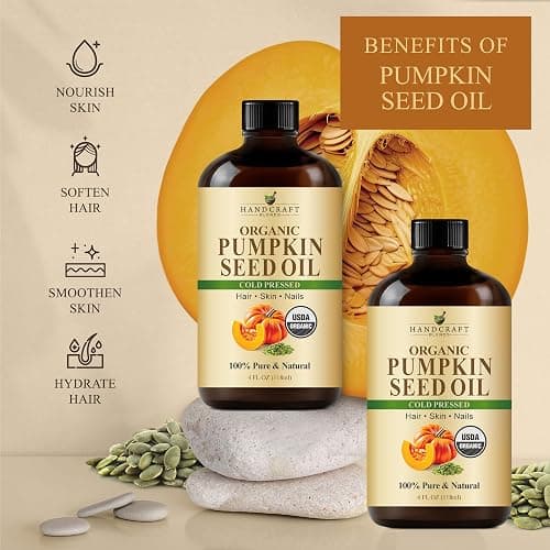 Handcraft Blends Cold-Pressed Organic Pumpkin Seed Oil in Glass Bottle - 4 Fl Oz - 100% Pure and Natural - Premium Grade Carrier Oil for Hair, Skin, Nails - Ayurvedic Skin Care thumbnail 6