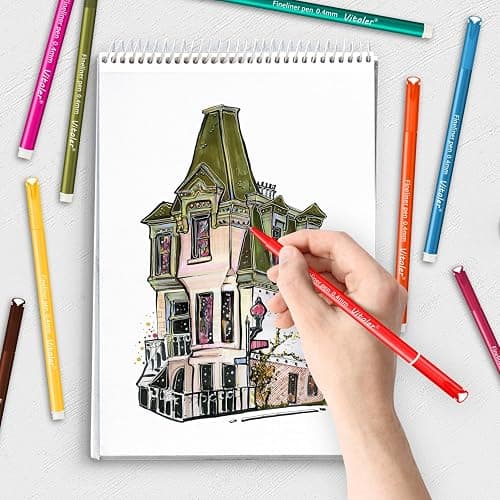 Vitoler Pens for Drawing Journaling,Planner,24 Pack 0.4mm,Colored Pens for Art Supplies Planner,Drawing,Journaling thumbnail 7